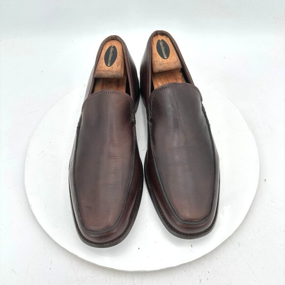 To Boot New York Men Size 8 Brown Leather Pull On Loafer Dress Shoes - Picture 1 of 12